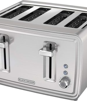 BLACK+DECKER 4-Slice Toaster, Stainless Steel, TR4900SSD