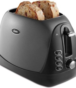 Oster 2 Slice Bread Bagel Toaster Metallic Grey
